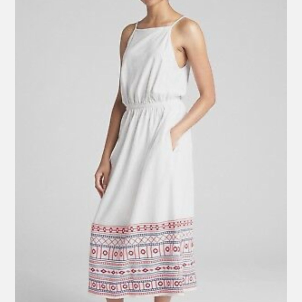 Gap Embroidered Cami Midi Dress size xs